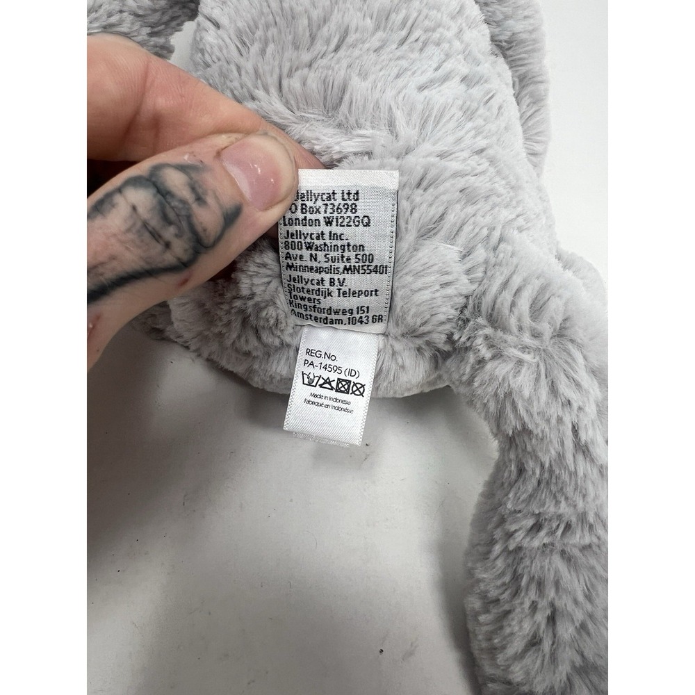 Jellycat Bashful London Kitty Plush Gray Cat Retired 12" Stuffed Animal Plush - Picture 6 of 9